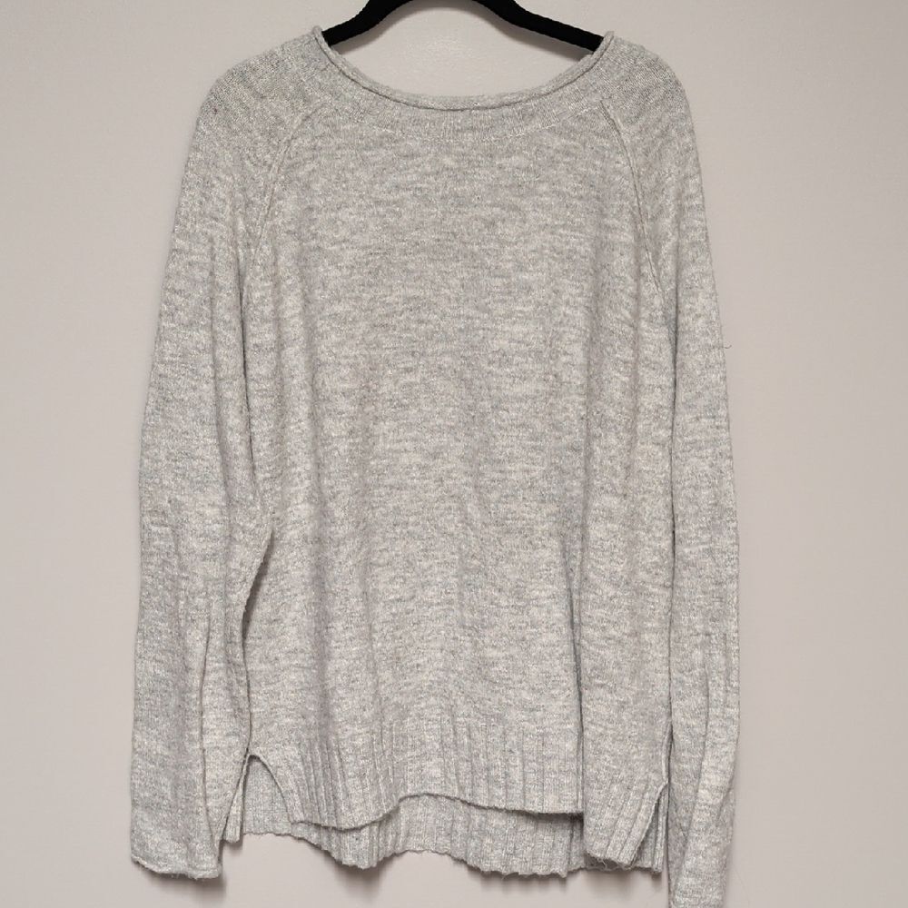 Caslon Light Gray Crew Neck Sweater